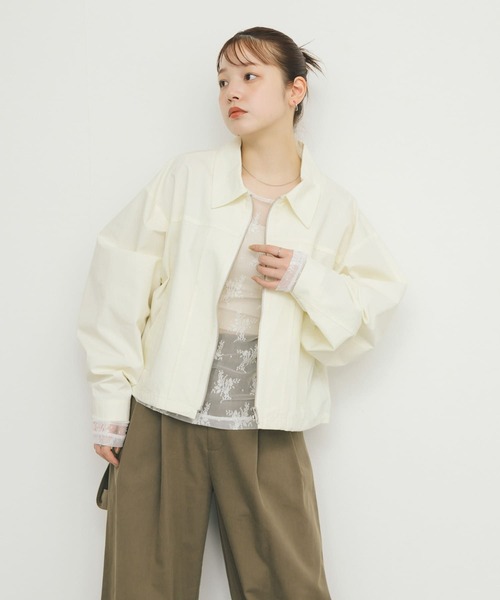 KBF（ケイビーエフ）の「ダッドZIPブルゾン（ブルゾン・レディース・アイボリー/ダークグレー・ONE）」の13枚目の写真