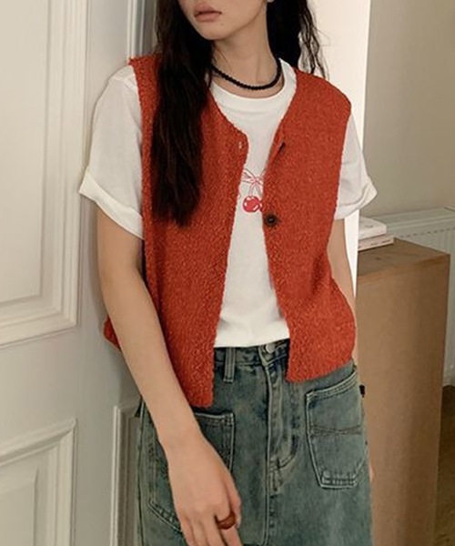 Lace Ladies(レースレディース)の「リボンプリント オーバーサイズ クルーネック 半袖 Tシャツ(Tシャツ/カットソー・レディース・グレー/ホワイト・M/XL)」の5枚目の写真