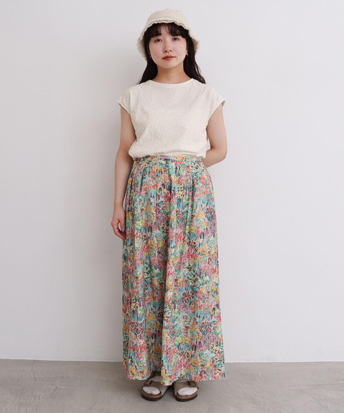 l'atelier du savon（アトリエドサボン）の「●生い茂る野原のプリント スカート（スカート・レディース・ピンク/オレンジ・FREE）」の8枚目の写真