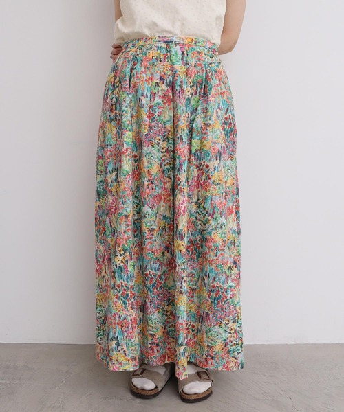 l'atelier du savon（アトリエドサボン）の「●生い茂る野原のプリント スカート（スカート・レディース・ピンク/オレンジ・FREE）」の10枚目の写真