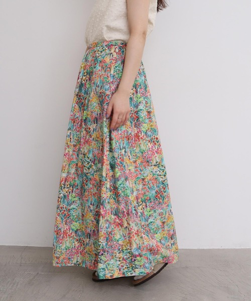 l'atelier du savon（アトリエドサボン）の「●生い茂る野原のプリント スカート（スカート・レディース・ピンク/オレンジ・FREE）」の11枚目の写真