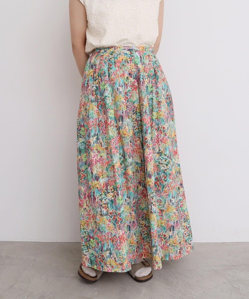l'atelier du savon（アトリエドサボン）の「●生い茂る野原のプリント スカート（スカート・レディース・ピンク/オレンジ・FREE）」の16枚目の写真
