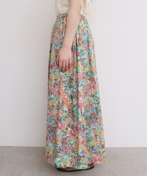 l'atelier du savon（アトリエドサボン）の「●生い茂る野原のプリント スカート（スカート・レディース・ピンク/オレンジ・FREE）」の19枚目の写真