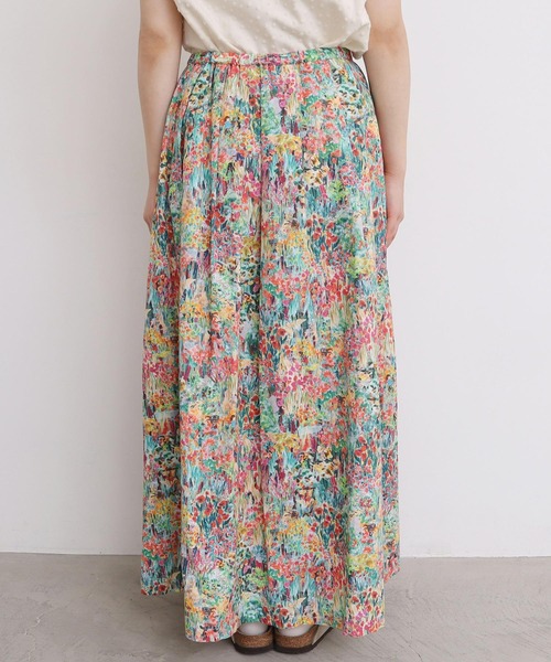 l'atelier du savon（アトリエドサボン）の「●生い茂る野原のプリント スカート（スカート・レディース・ピンク/オレンジ・FREE）」の20枚目の写真