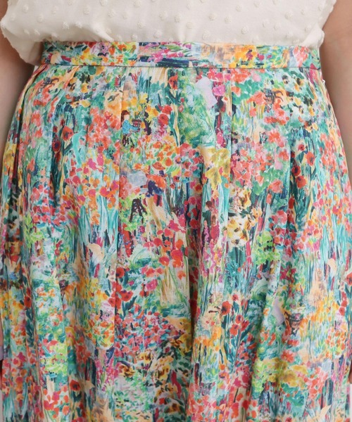 l'atelier du savon（アトリエドサボン）の「●生い茂る野原のプリント スカート（スカート・レディース・ピンク/オレンジ・FREE）」の21枚目の写真
