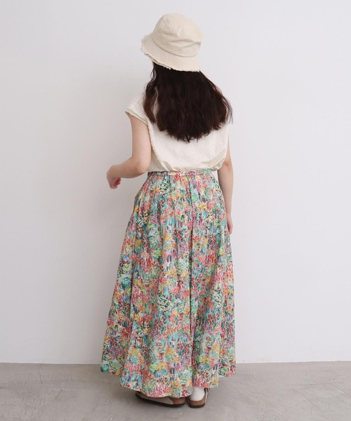 l'atelier du savon（アトリエドサボン）の「●生い茂る野原のプリント スカート（スカート・レディース・ピンク/オレンジ・FREE）」の7枚目の写真