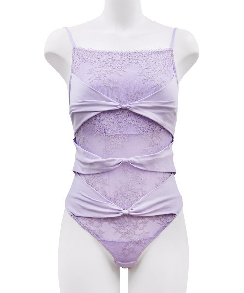 ANNEBRA（アンブラ）の「Reflex レースボディスーツ/テディ（Tシャツ/カットソー・レディース・ダークグレー/パープル・M/L）」の5枚目の写真