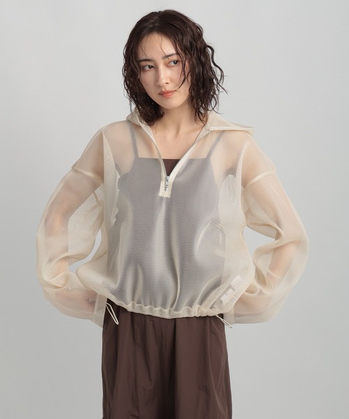 GEORGE'S(ジョージズ)の「メッシュパーカー(パーカー・レディース・アイボリー/グレー・FREE)」の9枚目の写真