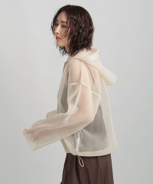 GEORGE'S(ジョージズ)の「メッシュパーカー(パーカー・レディース・アイボリー/グレー・FREE)」の10枚目の写真