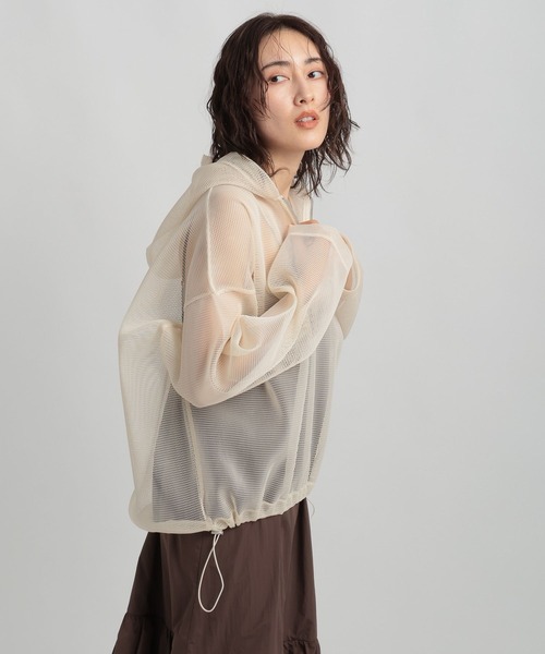 GEORGE'S(ジョージズ)の「メッシュパーカー(パーカー・レディース・アイボリー/グレー・FREE)」の13枚目の写真