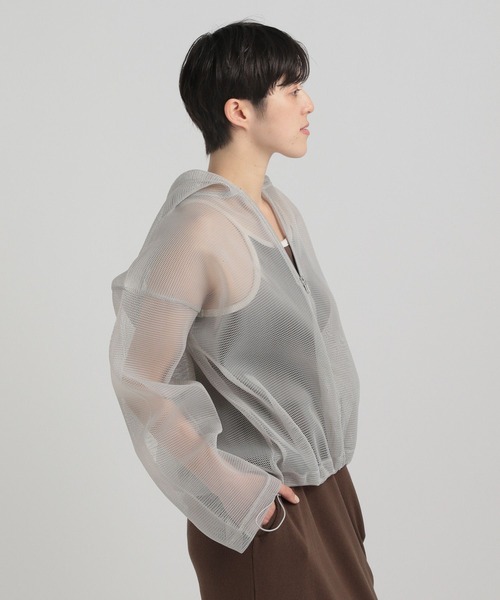 GEORGE'S(ジョージズ)の「メッシュパーカー(パーカー・レディース・アイボリー/グレー・FREE)」の20枚目の写真