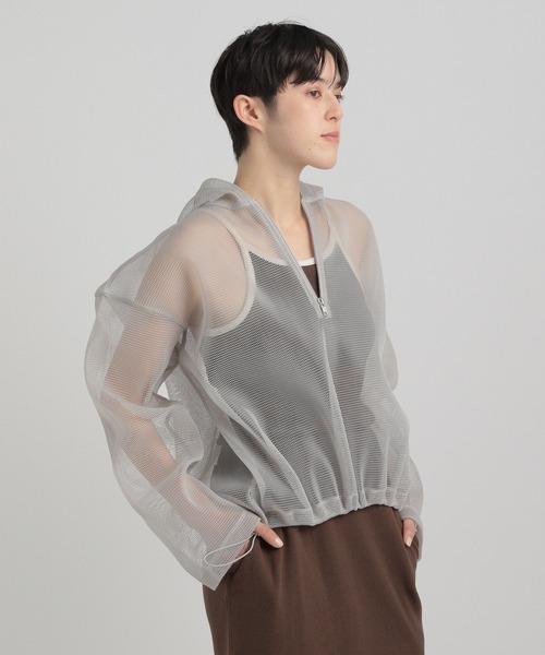 GEORGE'S(ジョージズ)の「メッシュパーカー(パーカー・レディース・アイボリー/グレー・FREE)」の21枚目の写真