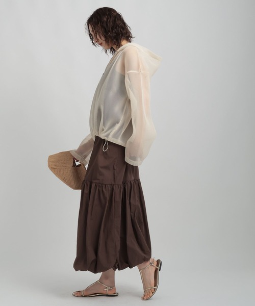 GEORGE'S(ジョージズ)の「メッシュパーカー(パーカー・レディース・アイボリー/グレー・FREE)」の6枚目の写真