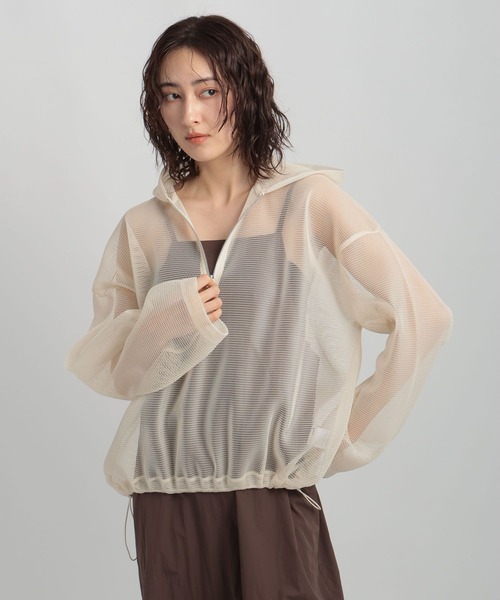 GEORGE'S(ジョージズ)の「メッシュパーカー(パーカー・レディース・アイボリー/グレー・FREE)」の8枚目の写真