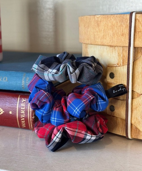 チェック柄シュシュ バンダナ セット（シュシュ）｜ROOPTOKYO（ループ