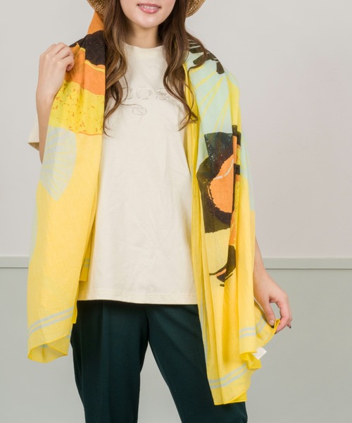 Rivel(リヴェル)の「【pom AMSTERDAM】スカーフ 140 x 180 cm 大判 オランダ発 オーガニック コットン(バンダナ/スカーフ・レディース・イエロー/ブルー・FREE)」の12枚目の写真