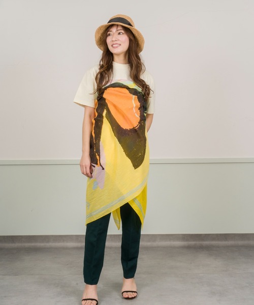 Rivel(リヴェル)の「【pom AMSTERDAM】スカーフ 140 x 180 cm 大判 オランダ発 オーガニック コットン(バンダナ/スカーフ・レディース・イエロー/ブルー・FREE)」の7枚目の写真