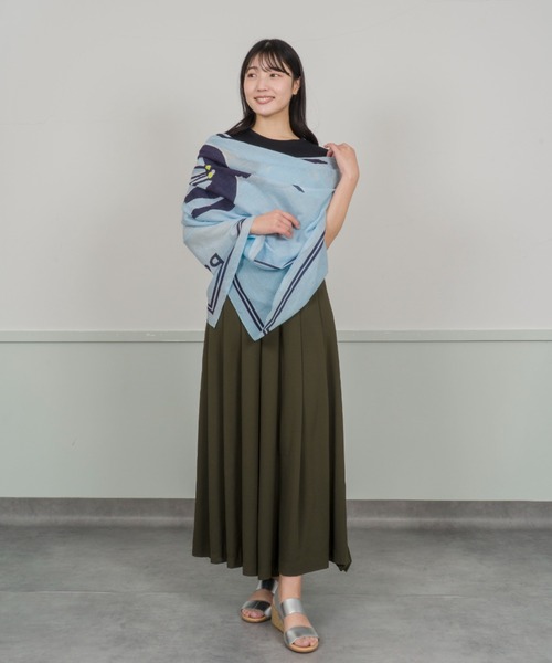 Rivel(リヴェル)の「【pom AMSTERDAM】スカーフ 140 x 180 cm 大判 オランダ発 オーガニック コットン(バンダナ/スカーフ・レディース・イエロー/ブルー・FREE)」の20枚目の写真