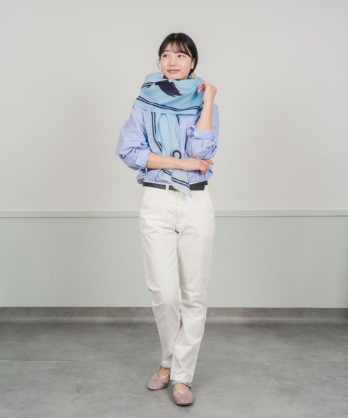 Rivel(リヴェル)の「【pom AMSTERDAM】スカーフ 140 x 180 cm 大判 オランダ発 オーガニック コットン(バンダナ/スカーフ・レディース・イエロー/ブルー・FREE)」の22枚目の写真