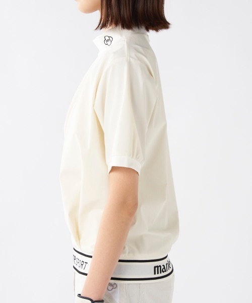 marie claire（マリ・クレール）の「【marie claire/マリ.クレール】レディース半袖モックネックシャツ　撥水　ゴルフ（シャツ/ブラウス・レディース・ブラック/カーキ/ホワイト・MEDIUM/LARGE/X-LARGE/XX-LARGE）」の5枚目の写真