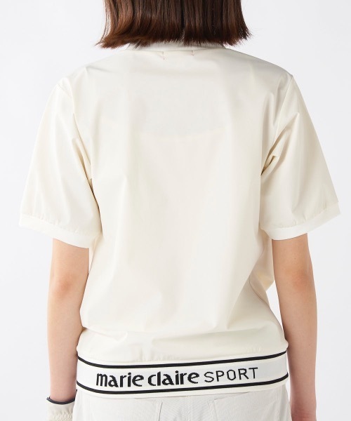 marie claire（マリ・クレール）の「【marie claire/マリ.クレール】レディース半袖モックネックシャツ　撥水　ゴルフ（シャツ/ブラウス・レディース・ブラック/カーキ/ホワイト・MEDIUM/LARGE/X-LARGE/XX-LARGE）」の6枚目の写真