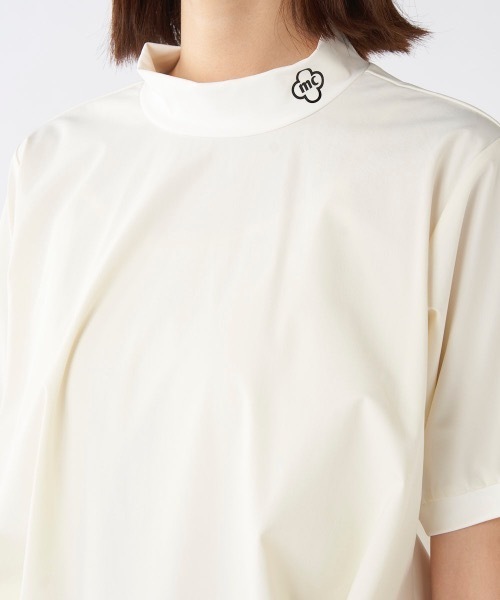 marie claire（マリ・クレール）の「【marie claire/マリ.クレール】レディース半袖モックネックシャツ　撥水　ゴルフ（シャツ/ブラウス・レディース・ブラック/カーキ/ホワイト・MEDIUM/LARGE/X-LARGE/XX-LARGE）」の7枚目の写真