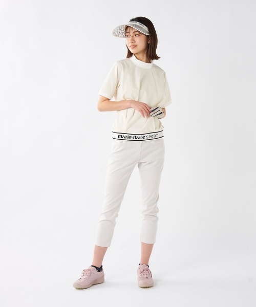 marie claire（マリ・クレール）の「【marie claire/マリ.クレール】レディース半袖モックネックシャツ　撥水　ゴルフ（シャツ/ブラウス・レディース・ブラック/カーキ/ホワイト・MEDIUM/LARGE/X-LARGE/XX-LARGE）」の11枚目の写真
