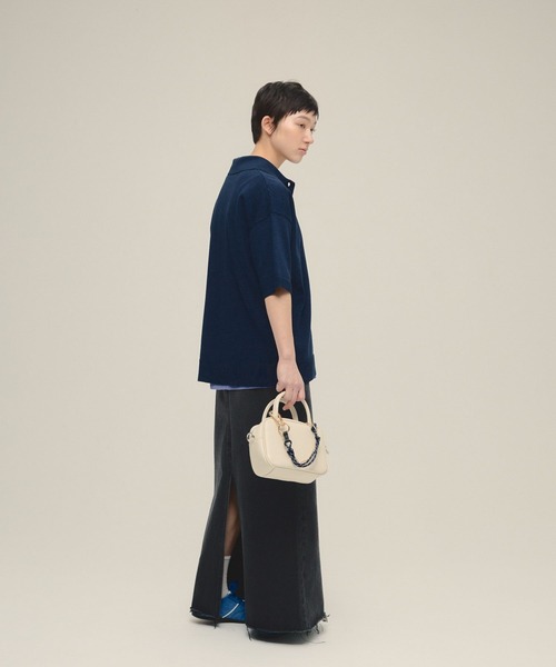 eL(エル)の「【eL】12G Polo Shirt SS/319093(ポロシャツ・レディース・ライトイエロー/ライラック/ネイビー・FREE)」の12枚目の写真
