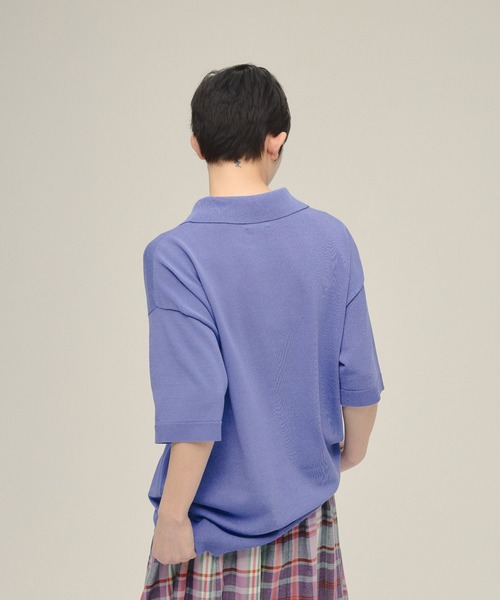 eL(エル)の「【eL】12G Polo Shirt SS/319093(ポロシャツ・レディース・ライトイエロー/ライラック/ネイビー・FREE)」の20枚目の写真