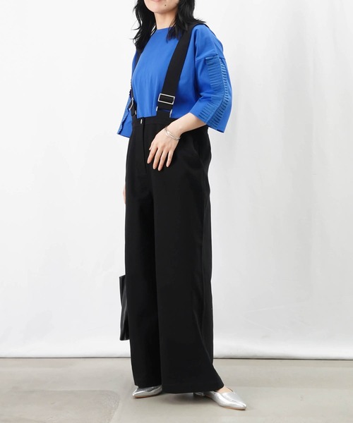 LUCA/LADY LUCK LUCA（ルカ/レディラックルカ）の「【新色追加】LC/LLL サスペンダーツイルサロペットパンツ（サロペット/オーバーオール・レディース・ブラック/カーキ/アイボリー・36/38）」の6枚目の写真