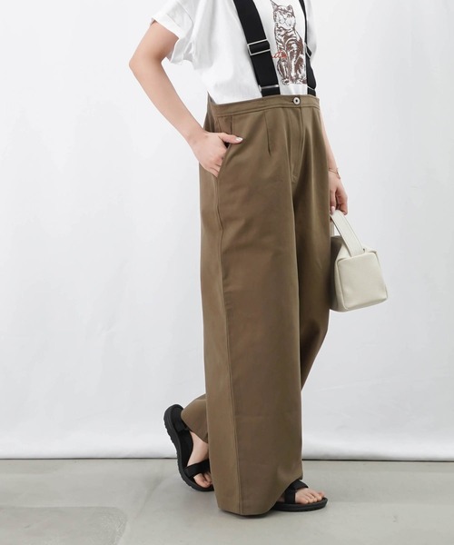 LUCA/LADY LUCK LUCA（ルカ/レディラックルカ）の「【新色追加】LC/LLL サスペンダーツイルサロペットパンツ（サロペット/オーバーオール・レディース・ブラック/カーキ/アイボリー・36/38）」の14枚目の写真