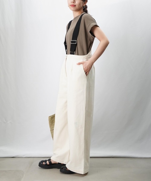 LUCA/LADY LUCK LUCA（ルカ/レディラックルカ）の「【新色追加】LC/LLL サスペンダーツイルサロペットパンツ（サロペット/オーバーオール・レディース・ブラック/カーキ/アイボリー・36/38）」の21枚目の写真