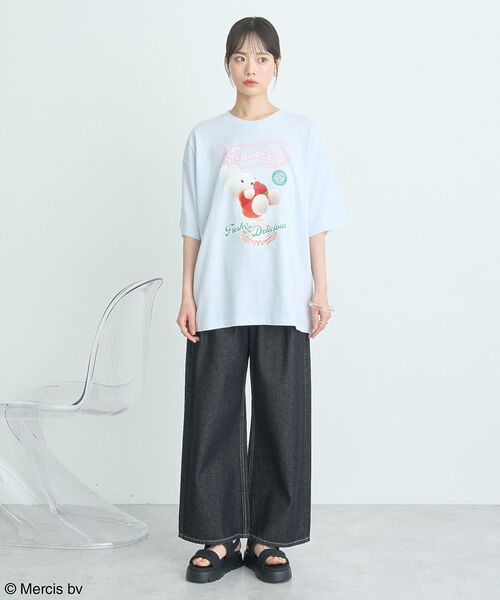 earth music&ecology（アースミュージックアンドエコロジー）の「miffy/earth strawberry Tee（Tシャツ/カットソー・レディース・オフホワイト/ブルー系その他7/ピンク/イエロー・FREE）」の5枚目の写真