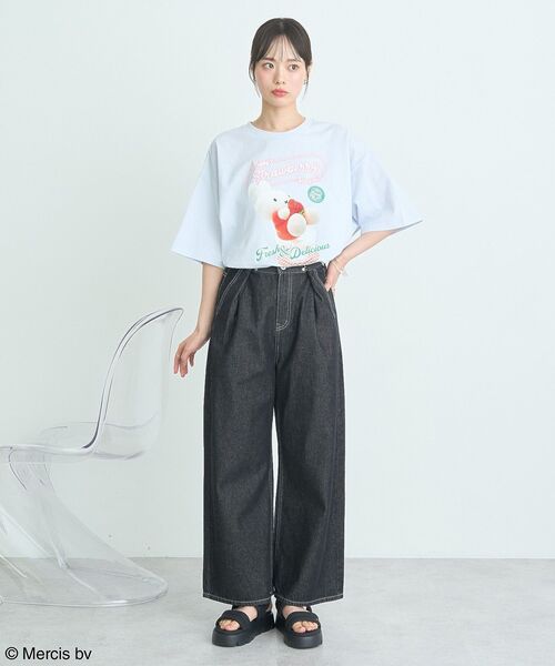 earth music&ecology（アースミュージックアンドエコロジー）の「miffy/earth strawberry Tee（Tシャツ/カットソー・レディース・オフホワイト/ブルー系その他7/ピンク/イエロー・FREE）」の6枚目の写真