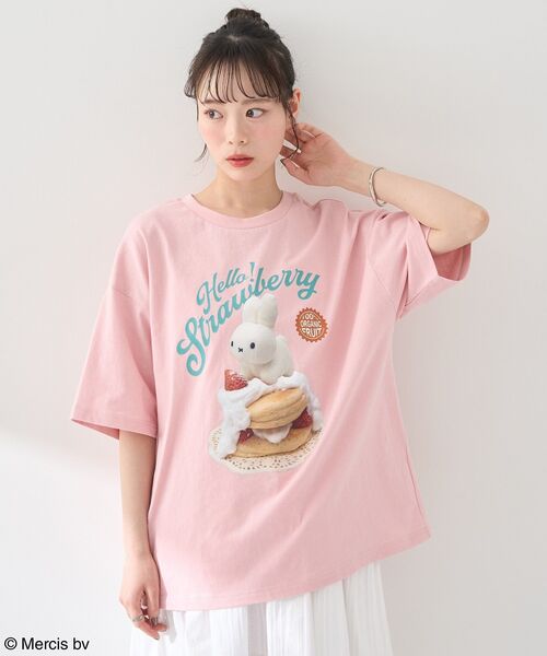 earth music&ecology（アースミュージックアンドエコロジー）の「miffy/earth strawberry Tee（Tシャツ/カットソー・レディース・オフホワイト/ブルー系その他7/ピンク/イエロー・FREE）」の10枚目の写真