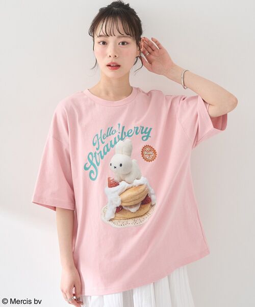 earth music&ecology（アースミュージックアンドエコロジー）の「miffy/earth strawberry Tee（Tシャツ/カットソー・レディース・オフホワイト/ブルー系その他7/ピンク/イエロー・FREE）」の12枚目の写真