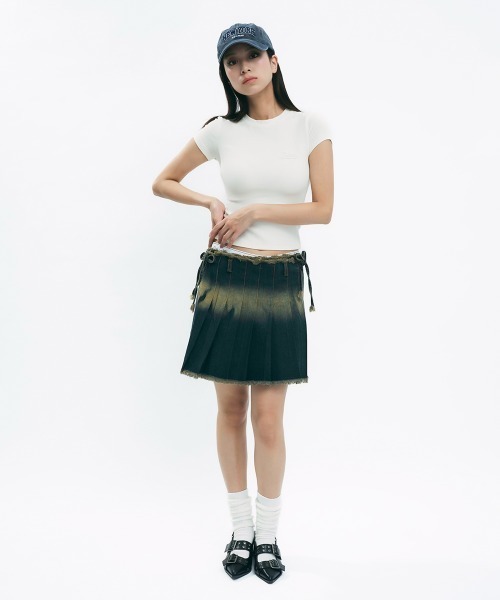 tシャツ One point logo cropped top / ワンポイントロゴクロップド丈トップス レディース セール】One point logo cropped top / ワンポイントロゴ