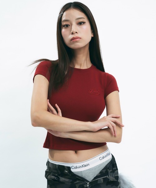 セール】One point logo cropped top / ワンポイントロゴクロップド丈