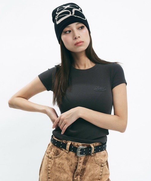 セール】One point logo cropped top / ワンポイントロゴ