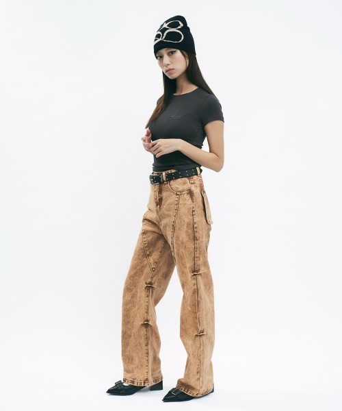 セール】One point logo cropped top / ワンポイントロゴ