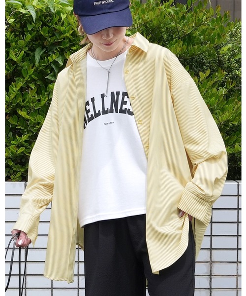 reca（レカ）の「無地/ストライプラッシュガードシャツ（ラッシュガード・レディース・ブラック/イエロー系その他/オフホワイト/ブルー/ネイビー系/イエロー/ブルー系その他・M）」の7枚目の写真