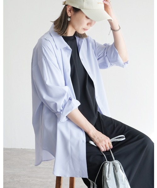 reca（レカ）の「無地/ストライプラッシュガードシャツ（ラッシュガード・レディース・ブラック/イエロー系その他/オフホワイト/ブルー/ネイビー系/イエロー/ブルー系その他・M）」の3枚目の写真