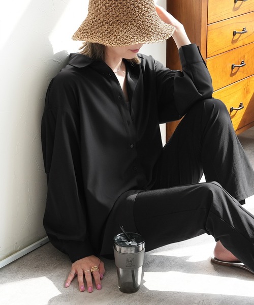 reca（レカ）の「無地/ストライプラッシュガードシャツ（ラッシュガード・レディース・ブラック/イエロー系その他/オフホワイト/ブルー/ネイビー系/イエロー/ブルー系その他・M）」の8枚目の写真