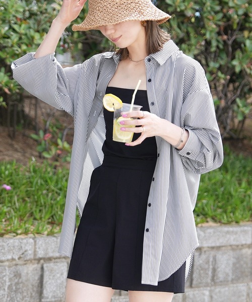 reca（レカ）の「無地/ストライプラッシュガードシャツ（ラッシュガード・レディース・ブラック/イエロー系その他/オフホワイト/ブルー/ネイビー系/イエロー/ブルー系その他・M）」の16枚目の写真