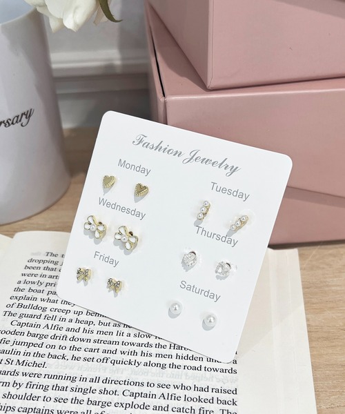 apres jour（アプレジュール）の「【apres jour×ARIAZ】6セットデザインピアス（ピアス（両耳用）・レディース・ゴールド/シルバー・FREE）」の2枚目の写真