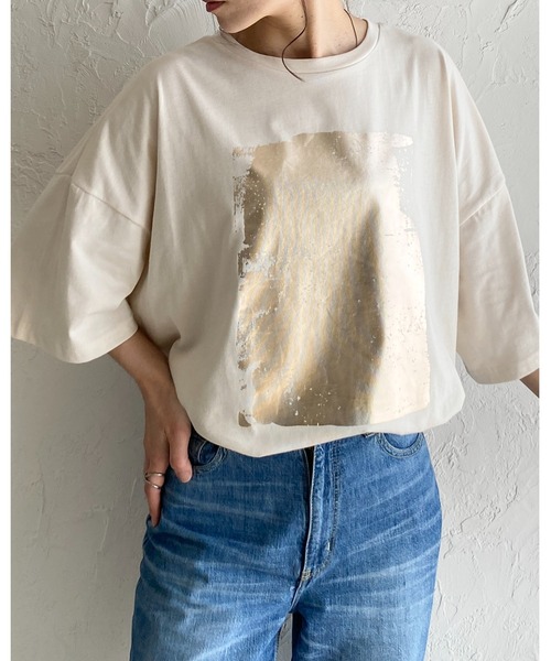 スコットクラブ　Vin メタリックプリントオーバーTシャツ Vin メタリックプリントオーバーTシャツ - メルカリ