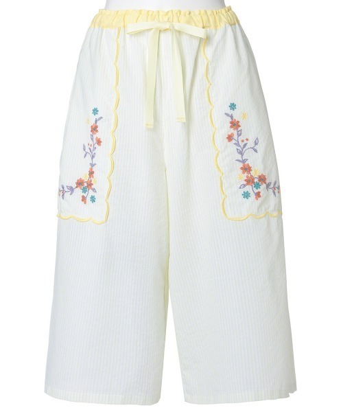 KID BLUE（キッドブルー）の「キッドブルー -２５ストライプエンブ -5分袖パジャマ -KNBK338 -kidblue（ルームウェア/パジャマ・レディース・イエロー/レッド/ブルー・M/L）」の18枚目の写真