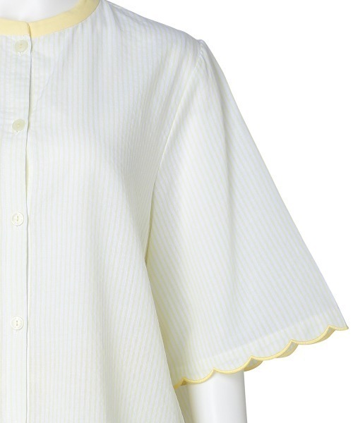 KID BLUE（キッドブルー）の「キッドブルー -２５ストライプエンブ -5分袖パジャマ -KNBK338 -kidblue（ルームウェア/パジャマ・レディース・イエロー/レッド/ブルー・M/L）」の20枚目の写真