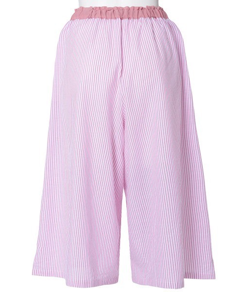 KID BLUE（キッドブルー）の「キッドブルー -２５ストライプエンブ -5分袖パジャマ -KNBK338 -kidblue（ルームウェア/パジャマ・レディース・イエロー/レッド/ブルー・M/L）」の6枚目の写真