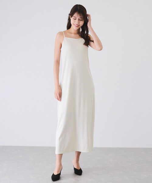 Jayro（ジャイロ）の「ラメカットソーカップ付きキャミワンピース（ワンピース・レディース・チャコールグレー/オフホワイト/ベージュ/ピンク・M）」の6枚目の写真